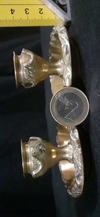 Bronce 2 candelabros antiguos Portavelas franceses