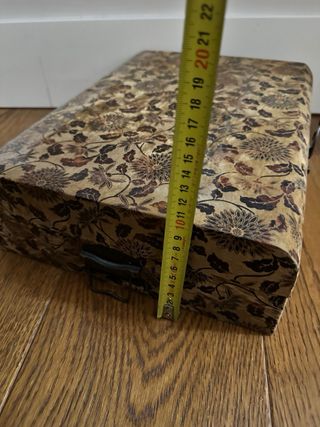 Juego de dos cajas decorativas de ante