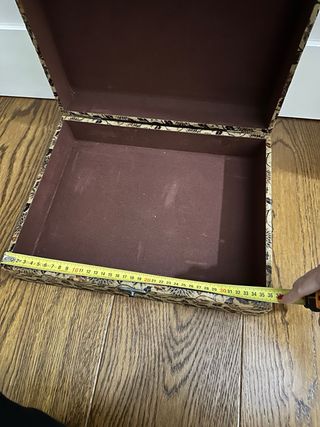 Juego de dos cajas decorativas de ante