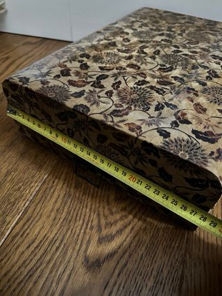 Juego de dos cajas decorativas de ante