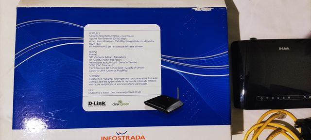 Modem Router D-LINK DSL 2640B4 Porte ADSL2+ Wi-Fi