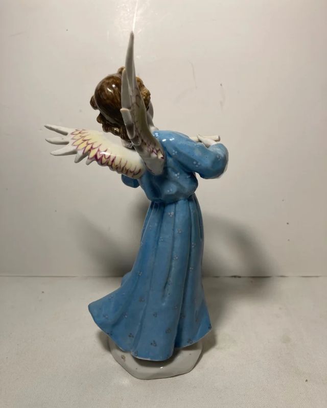 Figura Porcelana- Algora - Angel flautista- 18 cm