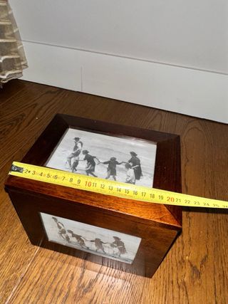 Caja de madera álbum de fotos