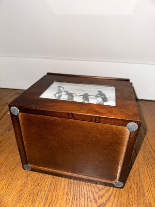 Caja de madera álbum de fotos