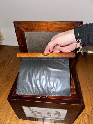 Caja de madera álbum de fotos