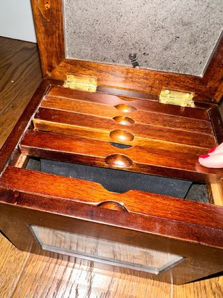 Caja de madera álbum de fotos