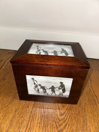 Caja de madera álbum de fotos
