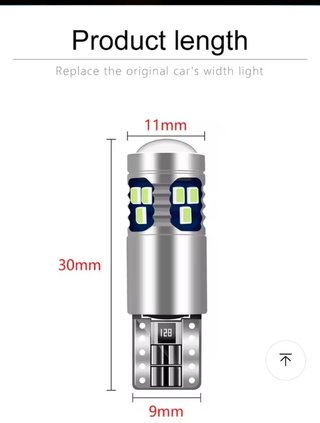 Bombilla LED para coche, tipo T10 W5W