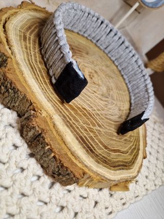 Frontino Macramé grigio 