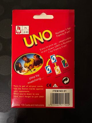 Carte per giocare a UNO - Nuove e Sigillate!