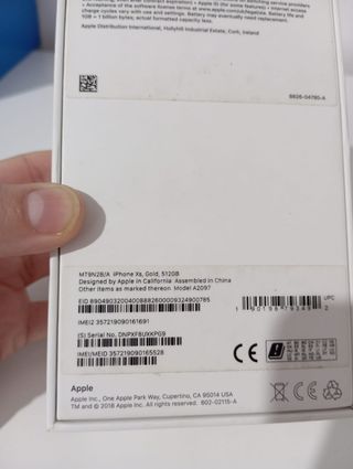 Scatola vuota iPhone Xs, oro, 512gb