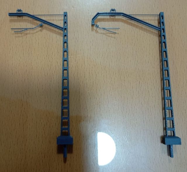 Postes de catenarias. Escala H0