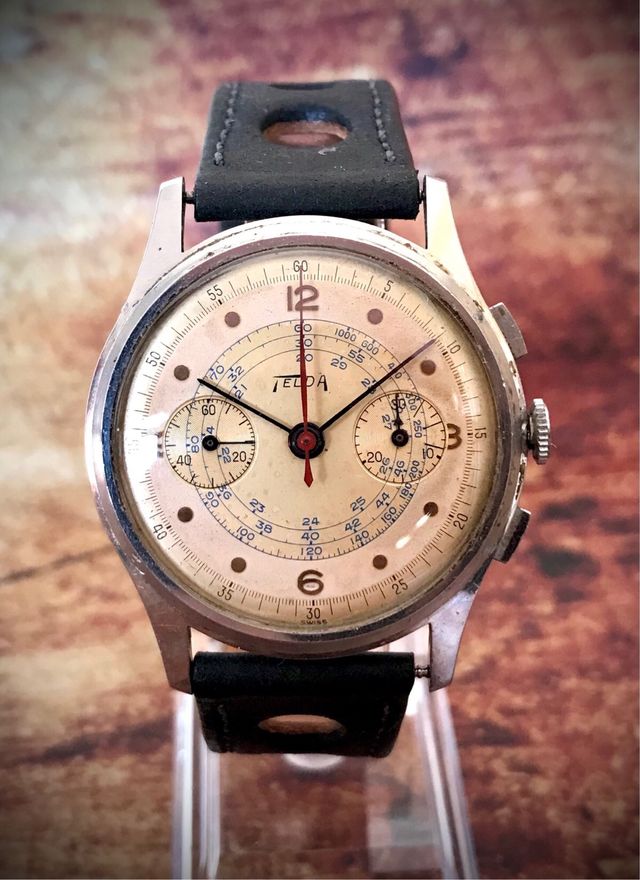 RELOJ SUIZO TELDA CRONÓGRAFO CALIBRE VENUS 175