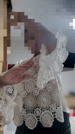 Vendo camisa encaje blanco talla 42/44