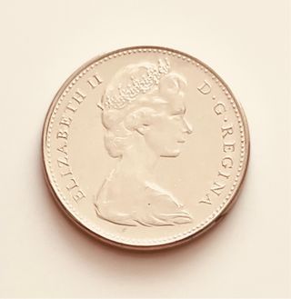 Bonitos 5 Centavos Canadá 1965 Castor Canadiense