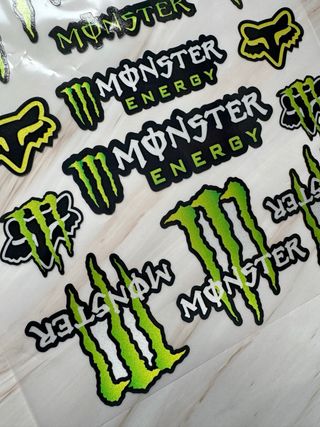 KIT PEGATINAS VINILO FOX MONSTER ENERGY MOTO COCHE