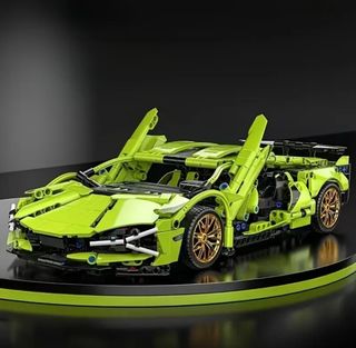 Coche deportivo Verde de construcciones