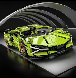 Coche deportivo Verde de construcciones