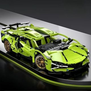 Coche deportivo Verde de construcciones