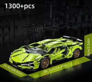 Coche deportivo Verde de construcciones