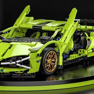 Coche deportivo Verde de construcciones