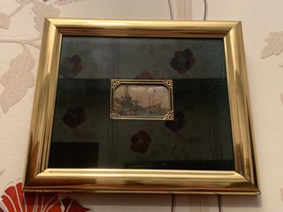 CUADRO DE PLATA PINTADA A MANO ITALIANO