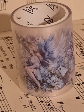 Rolo fita washi anjo raio azul.