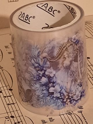 Rolo fita washi anjo raio azul.