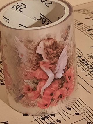 Rolo fita washi anjo raio vermelho.