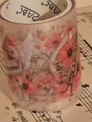 Rolo fita washi anjo raio vermelho.