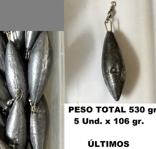 PLOMADAS DIFERENTES PESOS Y MODELOS.-últimos.-