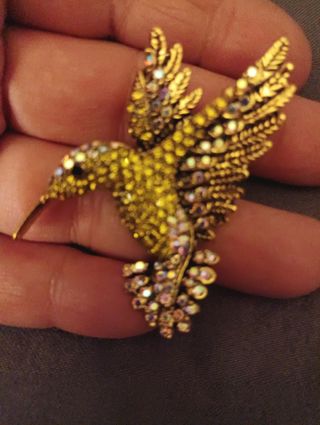 Broche colibrí joyas bisutería mujer hombre regalo