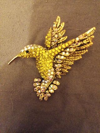 Broche colibrí joyas bisutería mujer hombre regalo