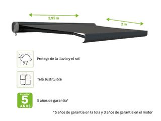 Oportunidad!! Toldo Nori motor mando AD cofre gris