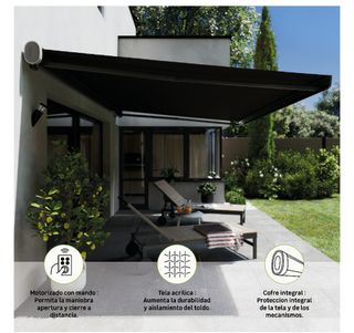 Oportunidad!! Toldo Nori motor mando AD cofre gris