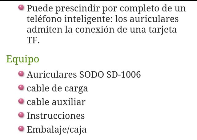 AURICULARES INALAMBRICOS SD -1006