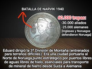 Moneda NAZI General Eduard Dietl WW2
