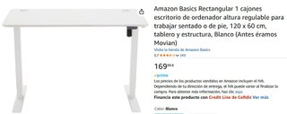 PRECINTADO Escritorio Blanco Electrico Regulable