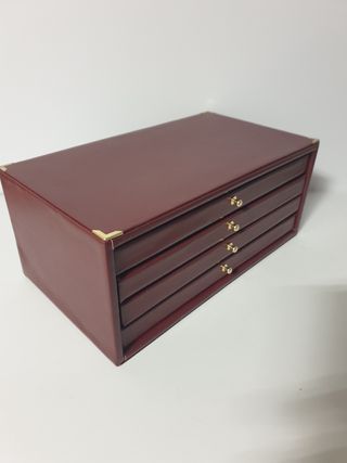 Monetiere in ecopelle bordeaux