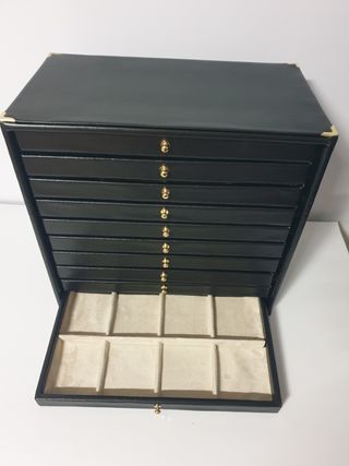 Portagioie in ecopelle nera