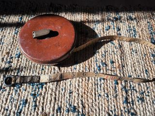 Cinta métrica metro vintage estuche cuer