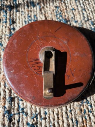 Cinta métrica metro vintage estuche cuer