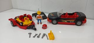 Playmobil. Coche con remolque y car