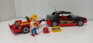 Playmobil. Coche con remolque y car