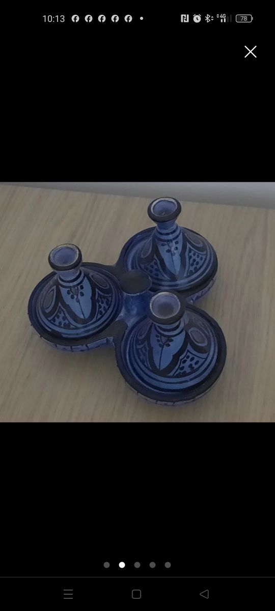 Tres tajines pequeños