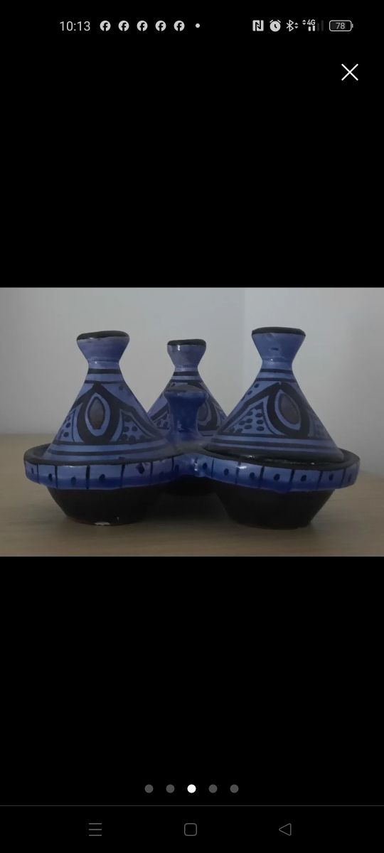 Tres tajines pequeños