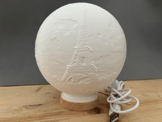 Lámpara Luna litofanía globo  Torre Eiffel.
