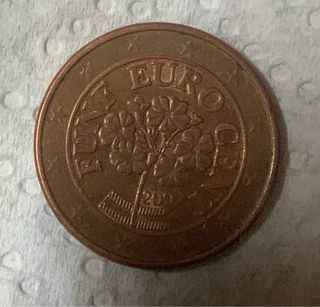 Moneda 5 centimos de euro Austria 2003