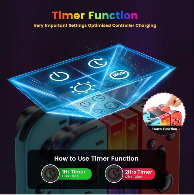 Base carga Joycon nintendo Switch