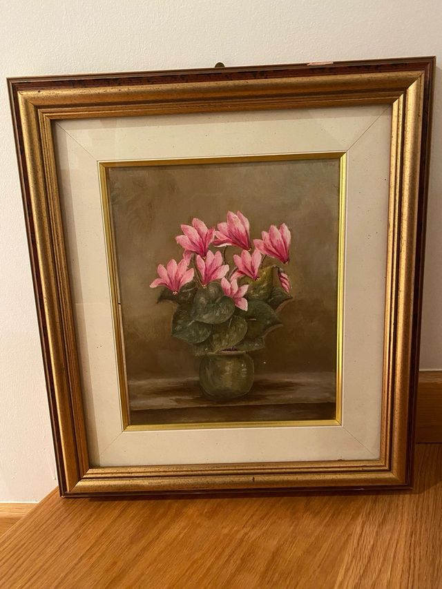 3 Cuadros  pintados al óleo 25 x 40 cm aprox.